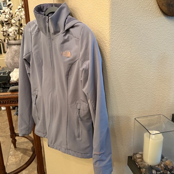 The North Face Women Light Lilac Windwall Fleece Lined Hoodie Jacket Size Small - Picture 5 of 11